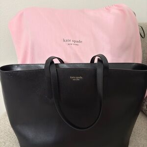 Kate Spade Black Leather Tote Bag